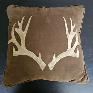 Croscill Brown and Cream Antler Pillow